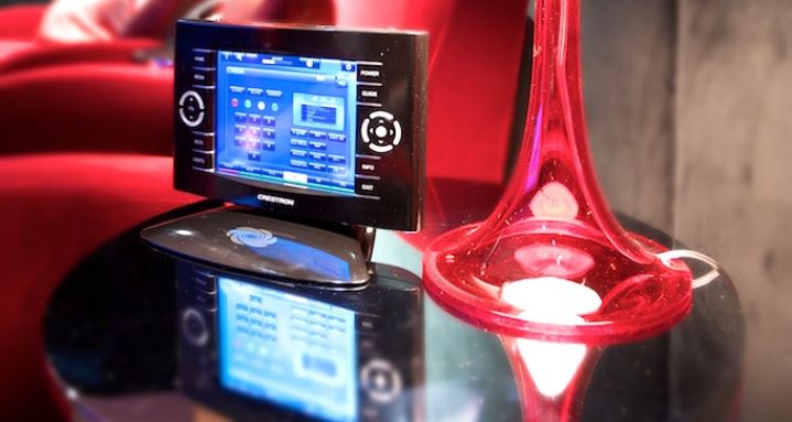 Basement cinema Crestron TPS-6X touchpanel Basement cinema Crestron TPS-6X touchpanel