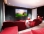 Basement cinema with hidden loudspeakers Hampstead Heath Cinema with Sony Projector